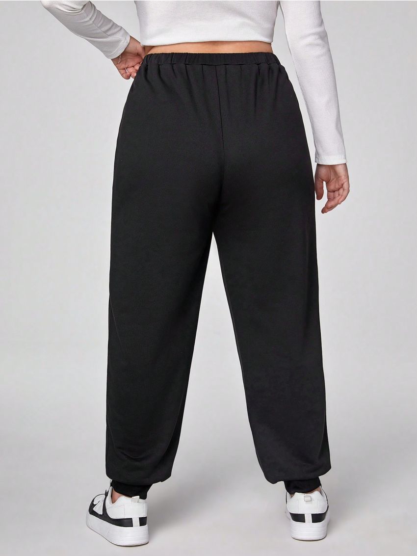 Rat Studio Large Size High-waisted Long Loose Five-pointed Star Pattern Sweatpants