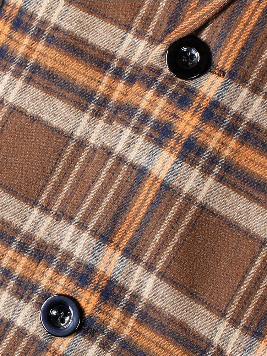 Men Plaid Print Single Breasted Blazer