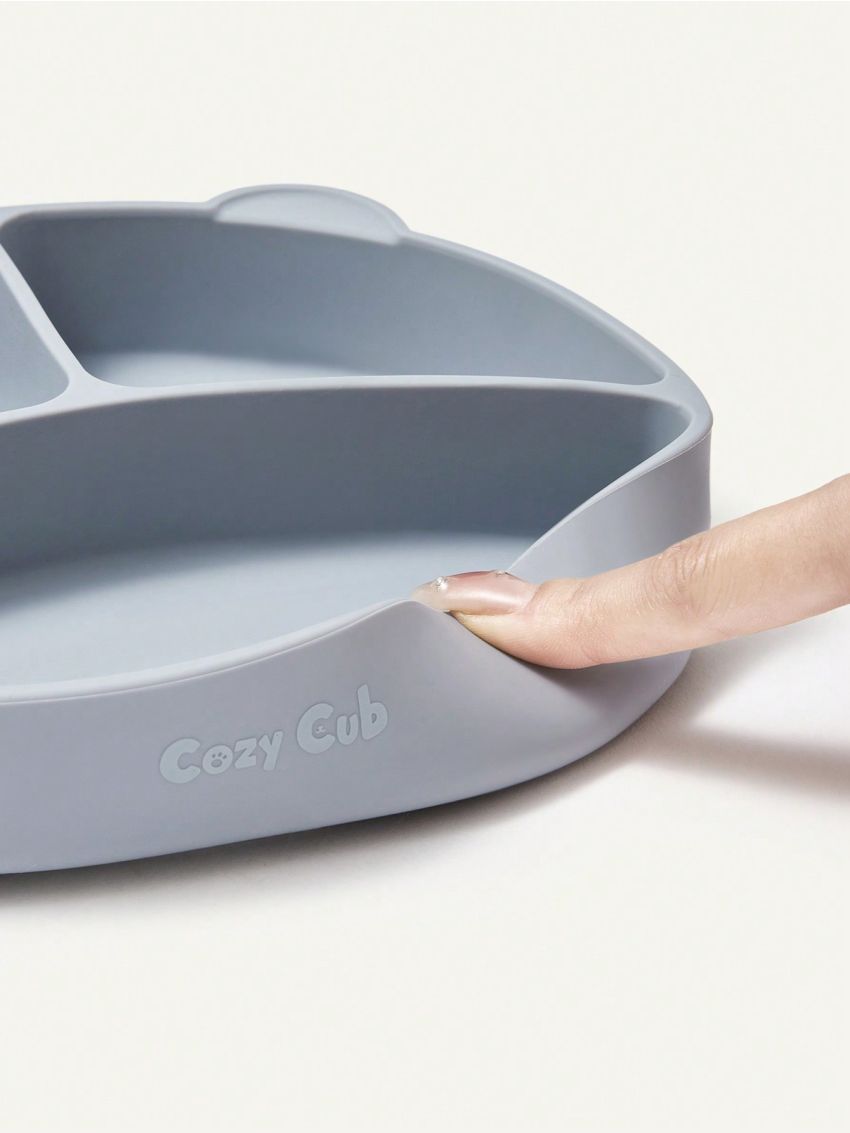 Cozy Cub 1pc Baby Food Plate With Suction Cup - Silicone Integrated
