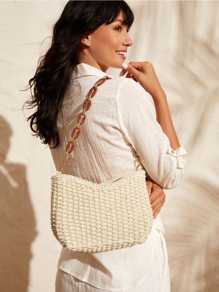 SHEIN VCAY Chain Strap Women's Shoulder Bag