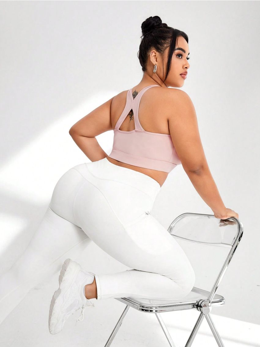 Plus Size Women's High Support Yoga Sports Bra