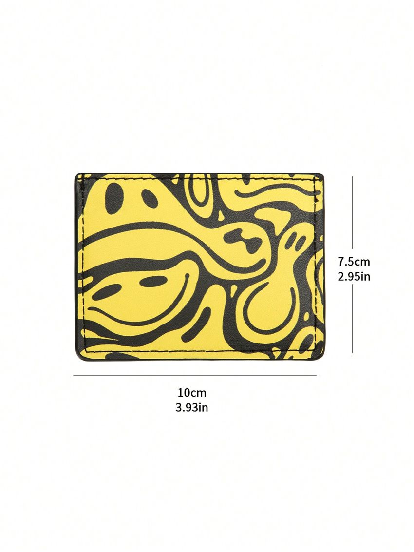 Bat Sada 1pc Street Style Personality Face Printed Card Holder