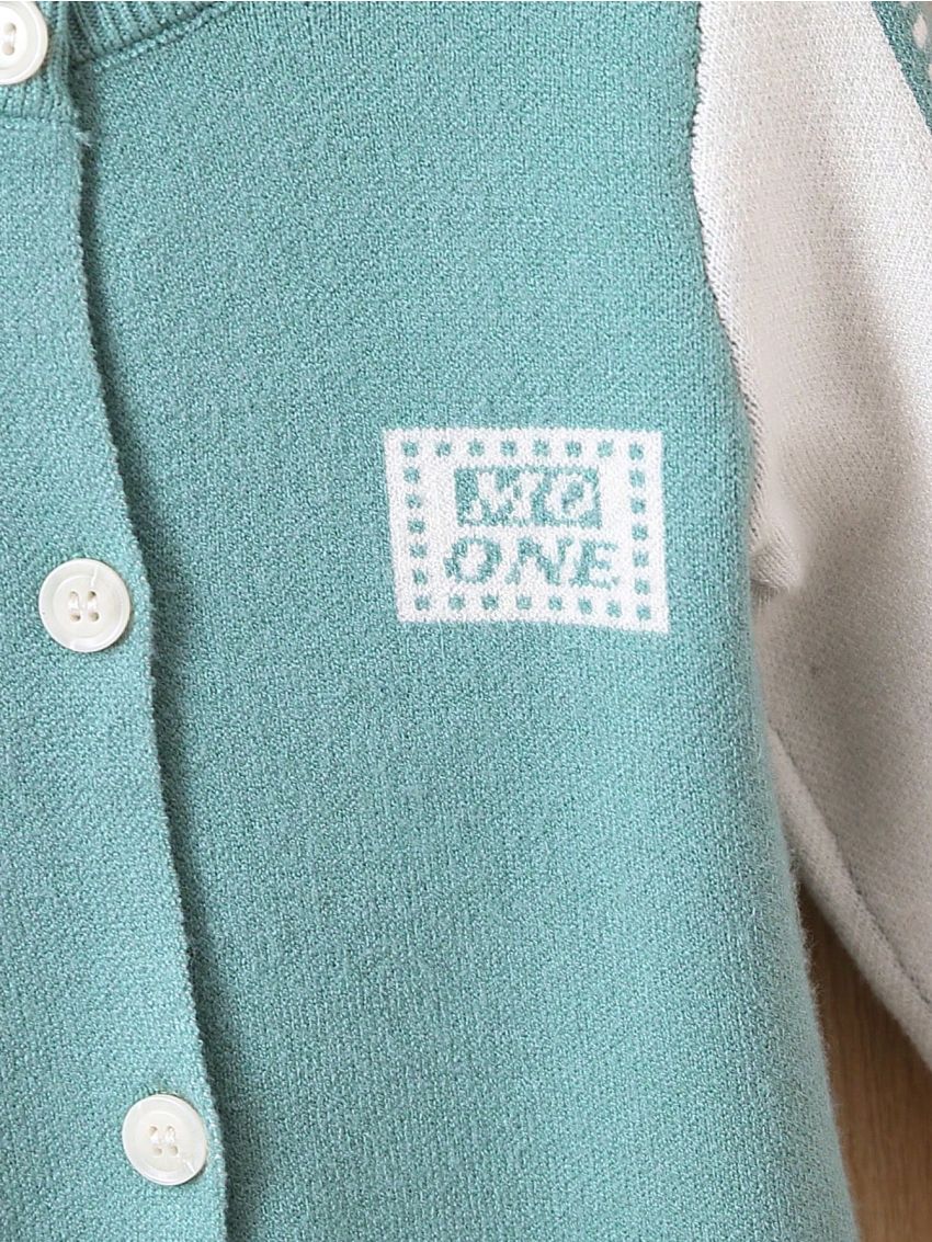 Baby Boys' Letter Pattern Cardigan Sweater