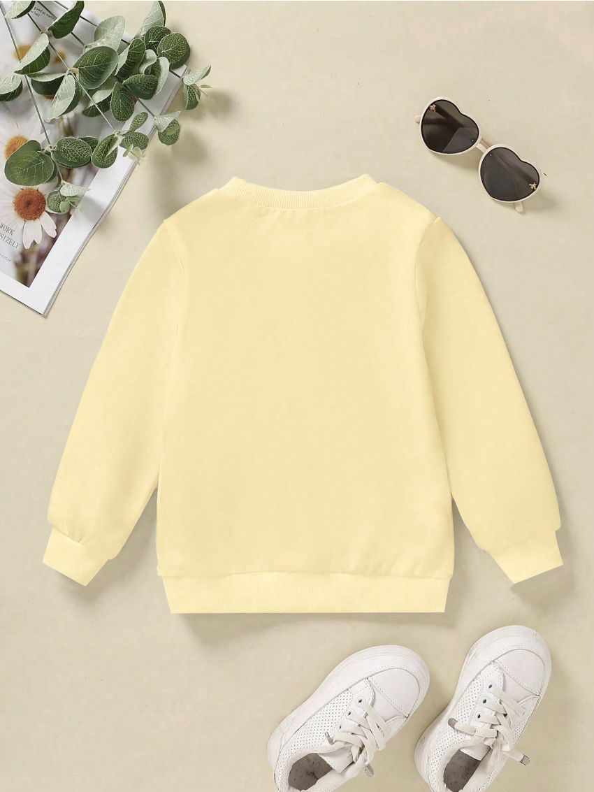 SHEIN Girls' Cartoon Printed Sweatshirt