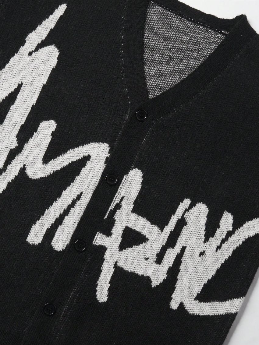 Manfinity Hypemode Men's V-neck Cardigan With Printed Pattern