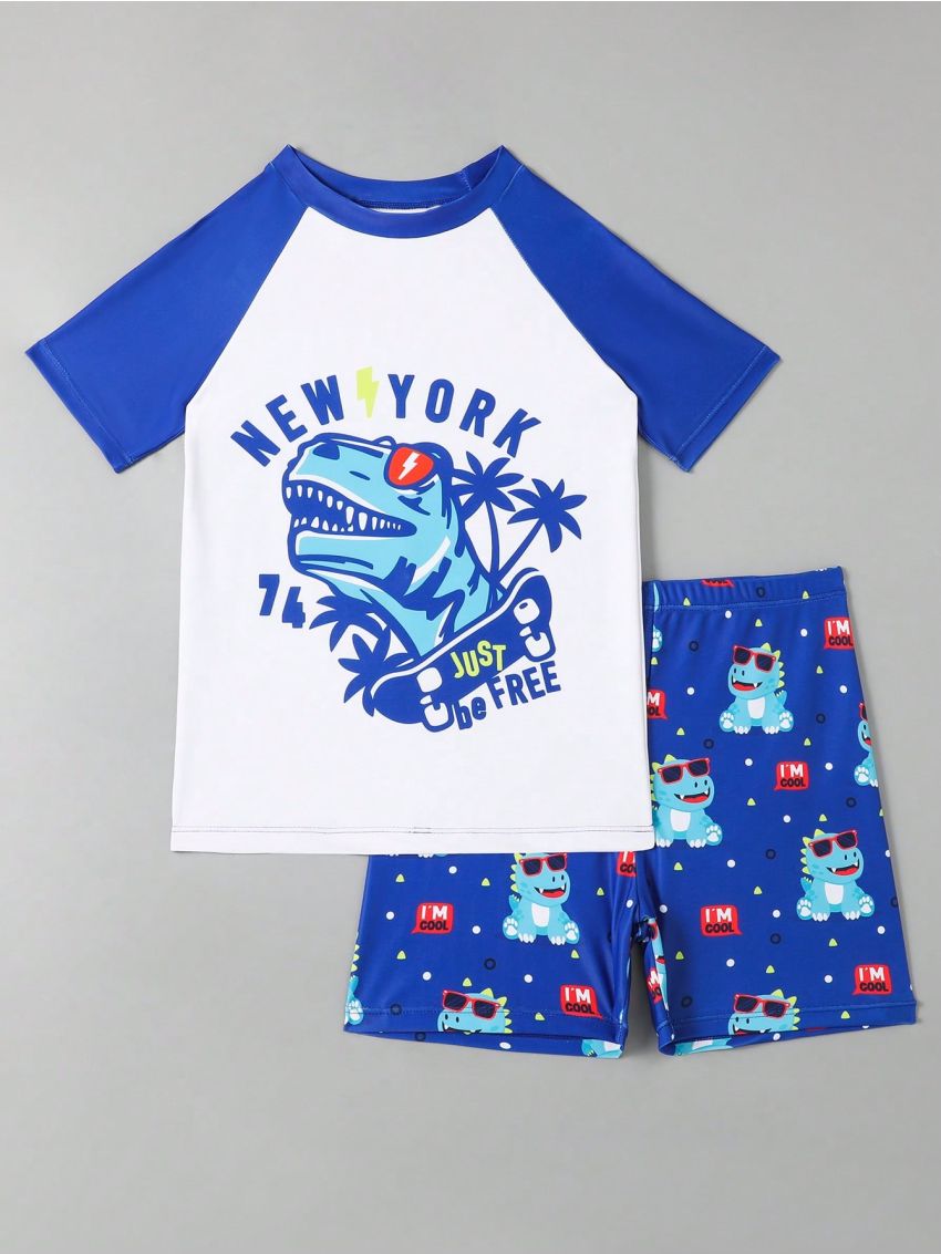 Boys' Separate Swimwear, Suitable For Beach Or Pool Party