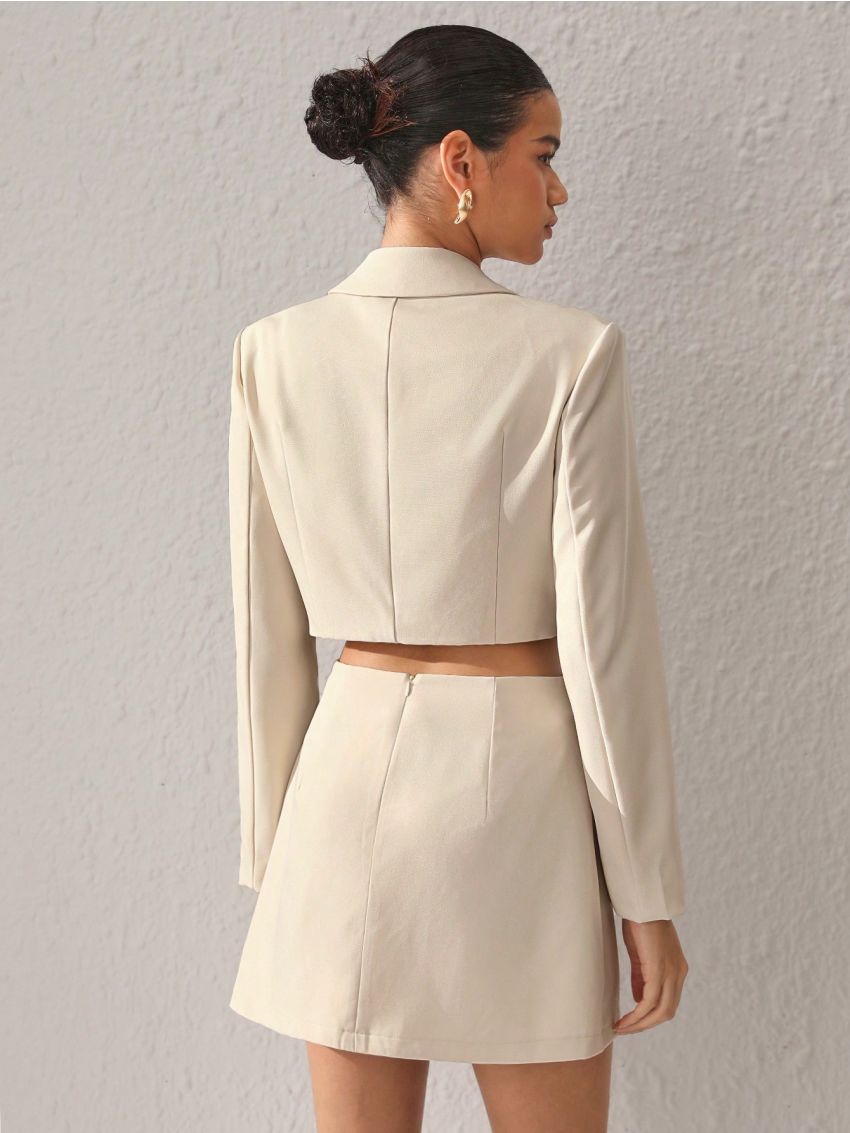 Taranthola Solid Color Short Loose Casual Blazer Jacket