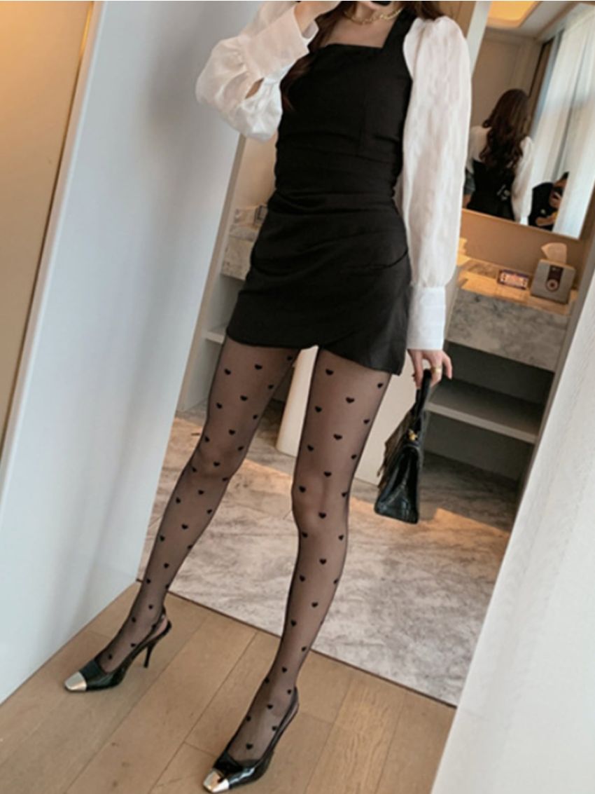 Heart Pattern Tights