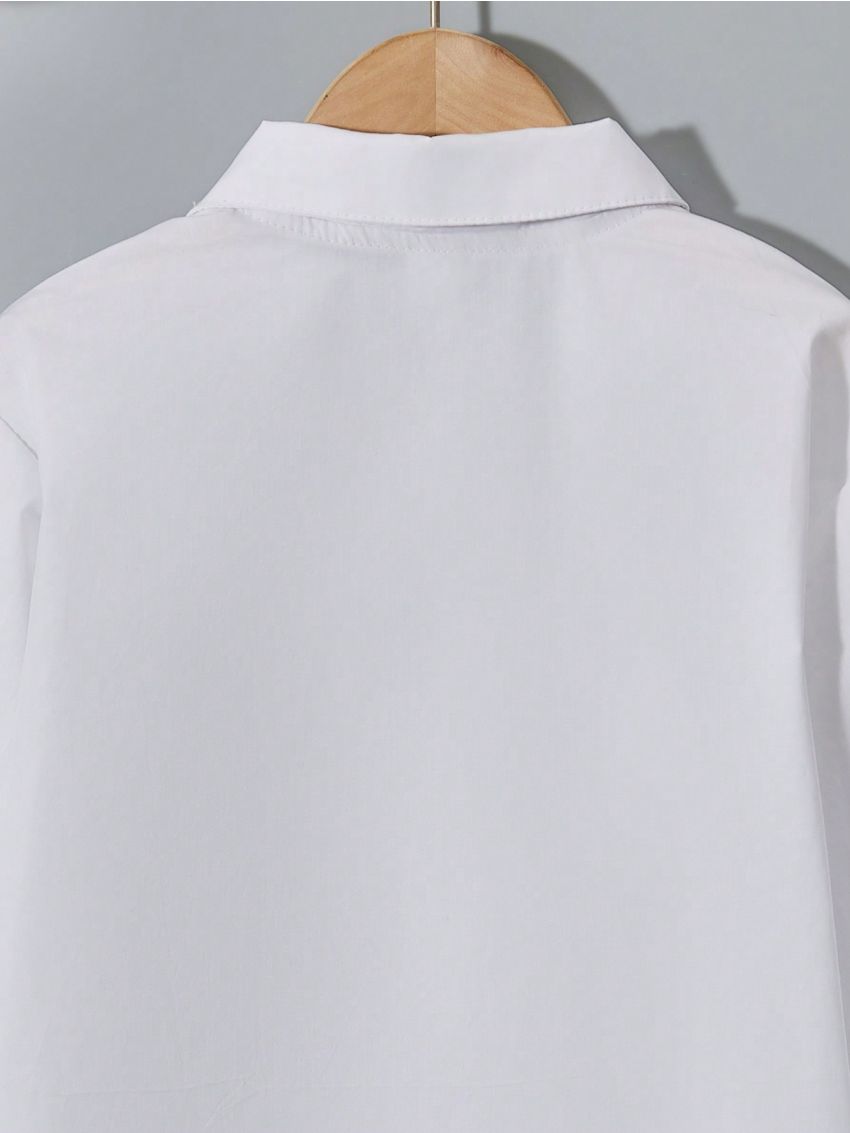 SHEIN Boys' (Big) Solid Color Shirt