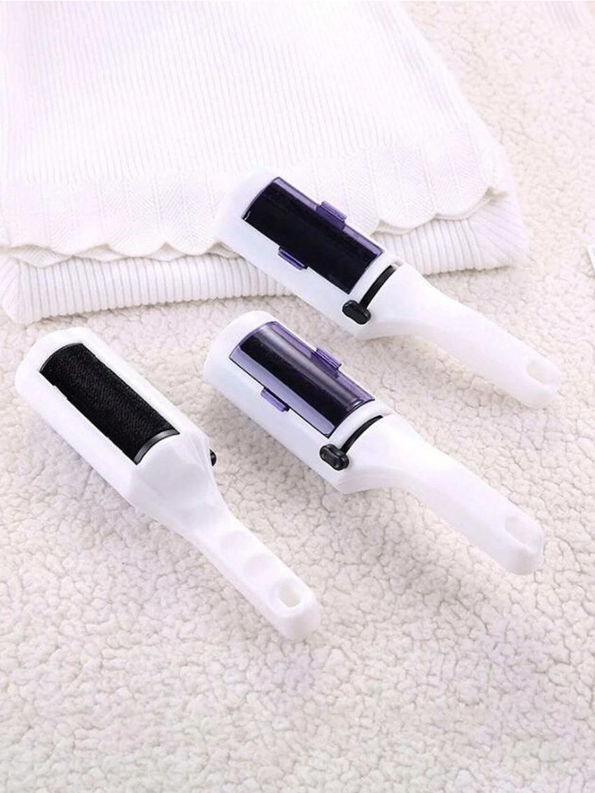 1pc Clothing Static Hair Removal Brush, Portable Lint Roller, Dry Cleaning Adhesive Hair Remover