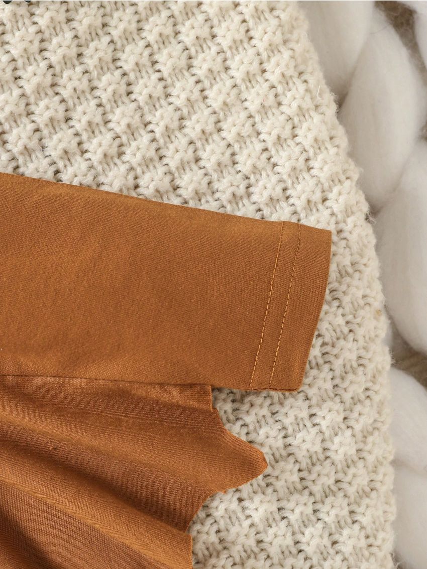 Baby Boy Cartoon Graphic Bodysuit & 3D Ear Design Hat