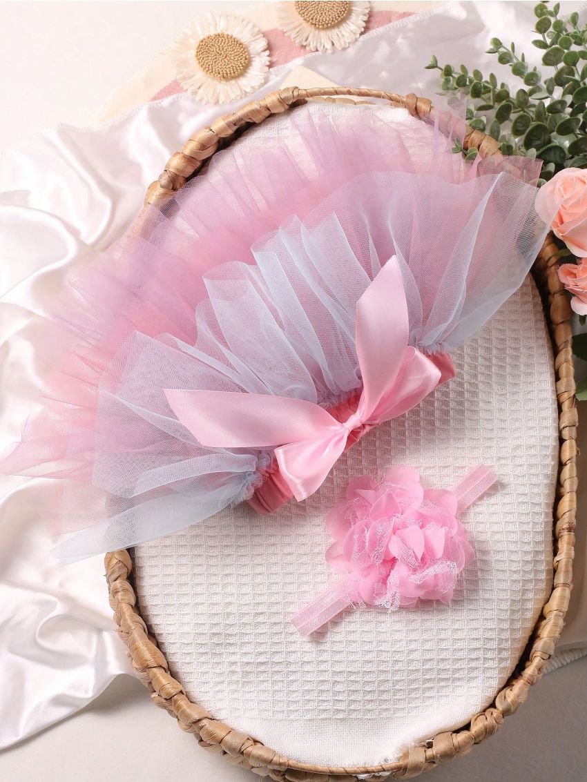 Newborn Photography Layer Skirt With Headband