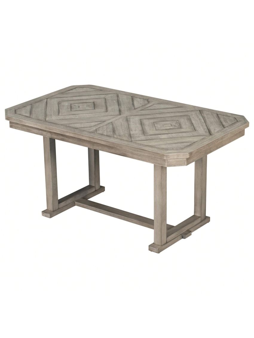 Nestfair Rubber Wood 6-Piece Dining Table Set with 4 Chairs and Bench