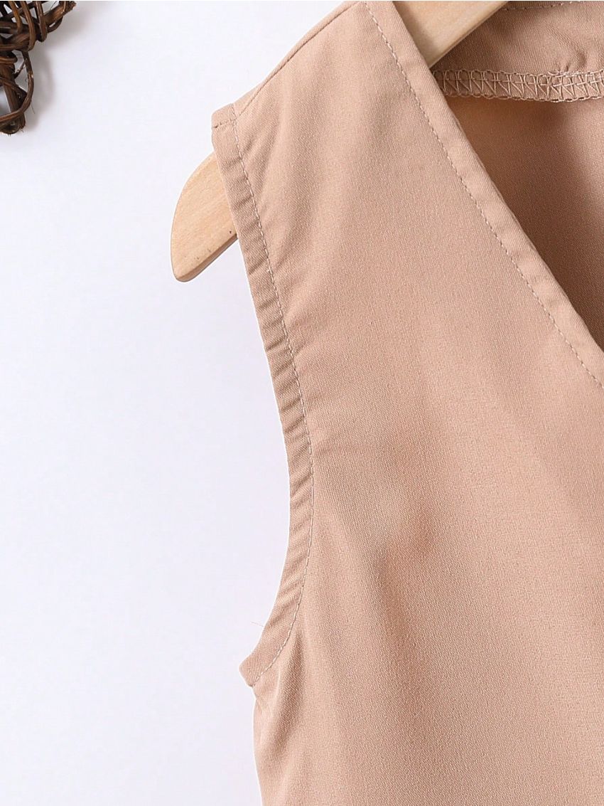 Baby Boys' Vest With Many Pockets And Zipper Design, Ideal For Camping And Outdoor Activities, Great Transitional Jacket