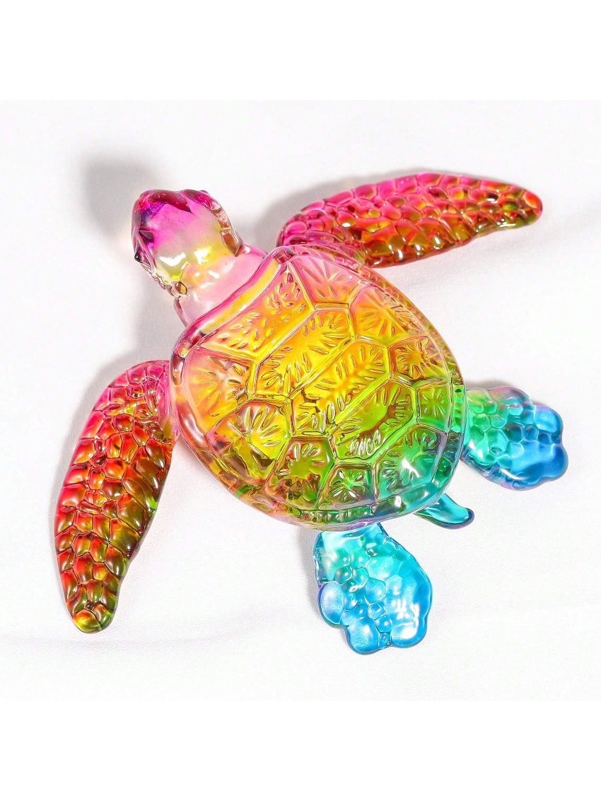 Crystal Sea Turtle Decor Gifts for Women, Sea Turtles Statue Blown Art Glass Animals Sculpture Collection Figurine Home Decor, Paperweight Birthday Present for Best Frien