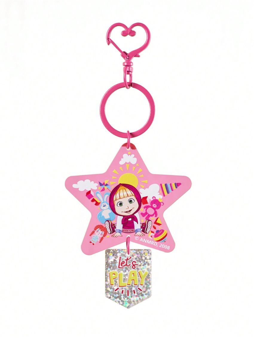 SHEIN X Masha and The Bear Star Keychain Bag Pendant