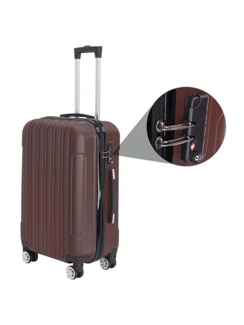 3 Piece Set Luggage Suitcase, Hard Shell Carry-On Luggage with TSA Lock, Multifunctional 3-in-1 Storage Suitcase for Traveling