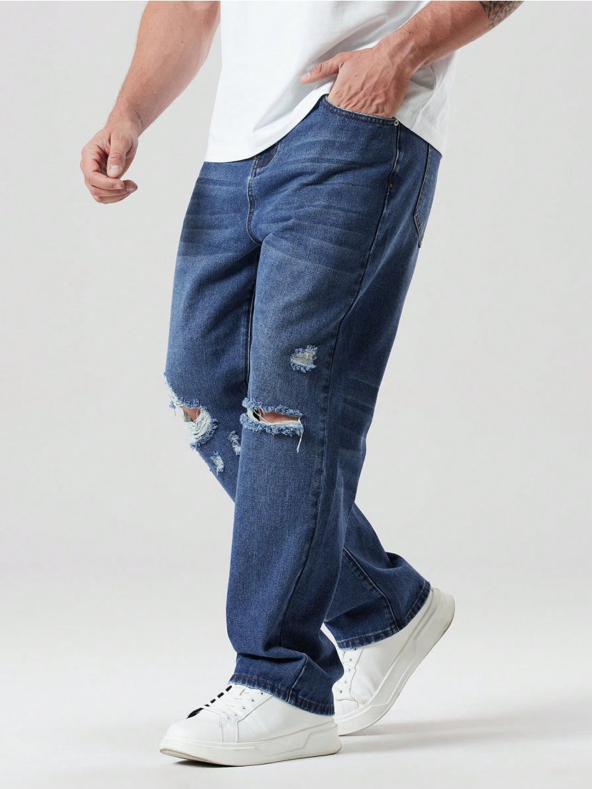 Men's Plus Size Ripped Jeans