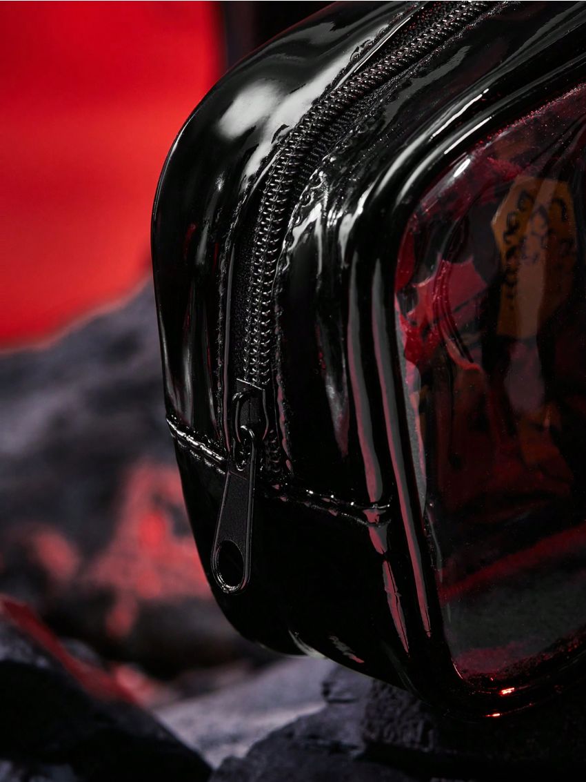 HOUSE OF THE DRAGON X SHEIN Dragon Family Collaboration Black Semi-transparent Portable Cosmetic Bag