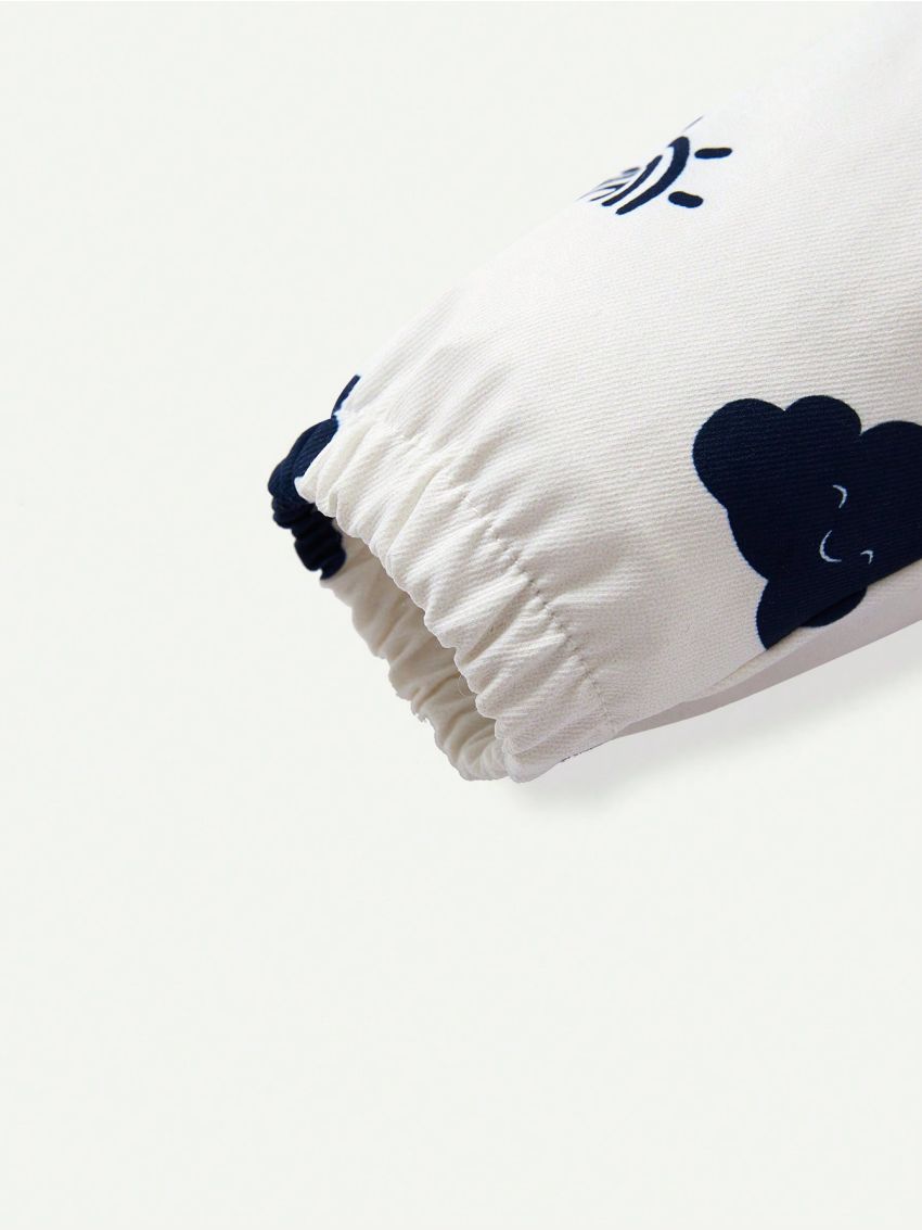 Cozy Cub Baby Boys' Cartoon Pattern Hooded Jacket With Raglan Sleeves