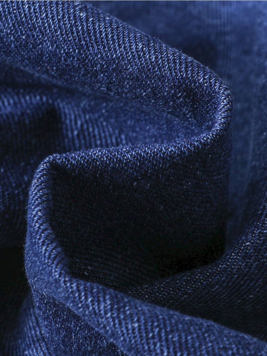 SHEIN Tween Boy Letter Patched Striped Trim Colorblock Denim Varsity Jacket Without Tee