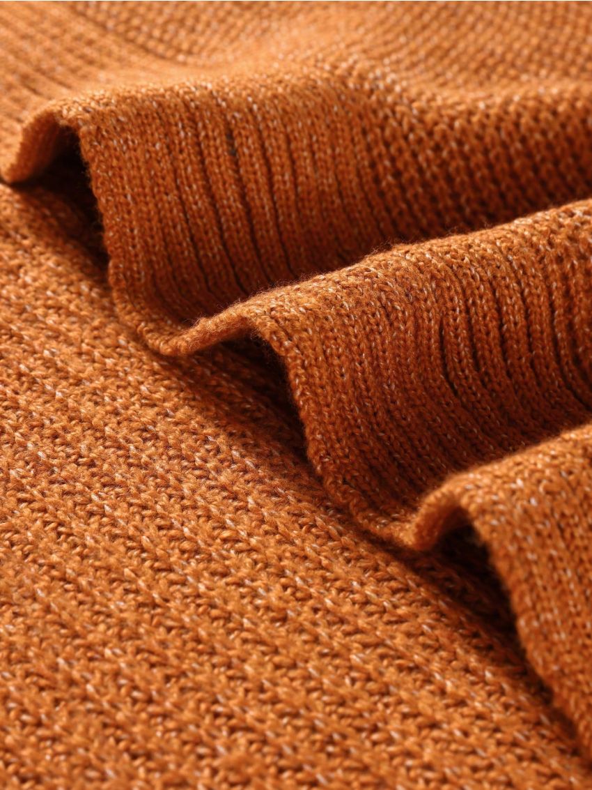 Men's Ribbed Cardigan Sweater With Long Sleeve