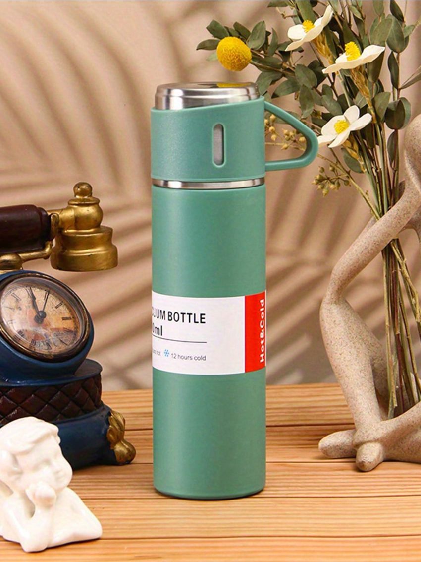 1pc/set Stainless Steel Insulated Cup, Gift Box Set, Double Layer Leak-proof Flask, Keeps Drinks Cold/hot For Hours, Perfect For Cycling, Hiking, Office, School, Party, Camping, Travel Accessories