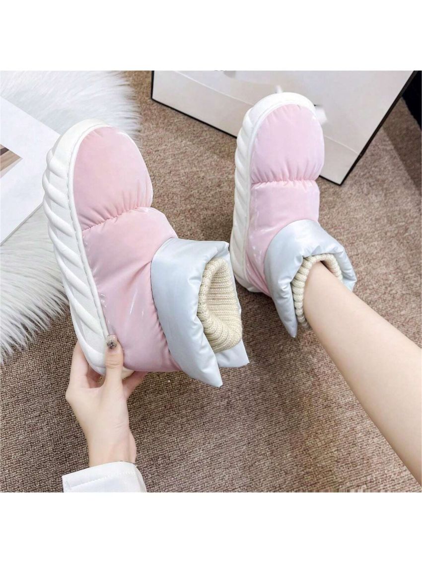 Women's Snow Boots New Winter Wear-resistant, Non-slip, Thickened, Fashionable, Casual, And Sporty With Plush, Waterproof