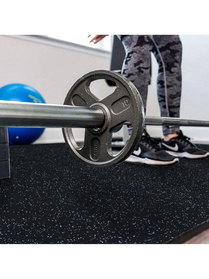 SUPERJARE 0.56“ Thick Exercise Equipment Mats, 12 Tiles EVA Foam Mats with Rubber Top