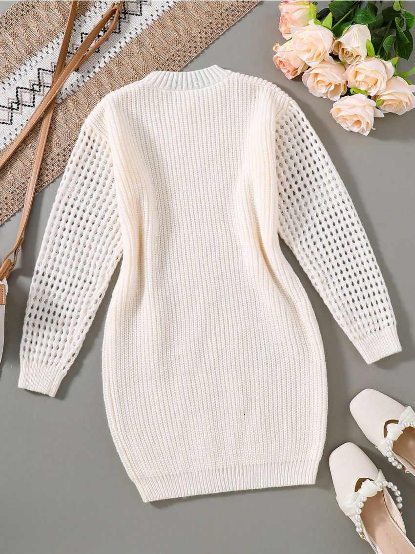 Tween Girls' Simple & Fashionable Knitted Sweater Dress