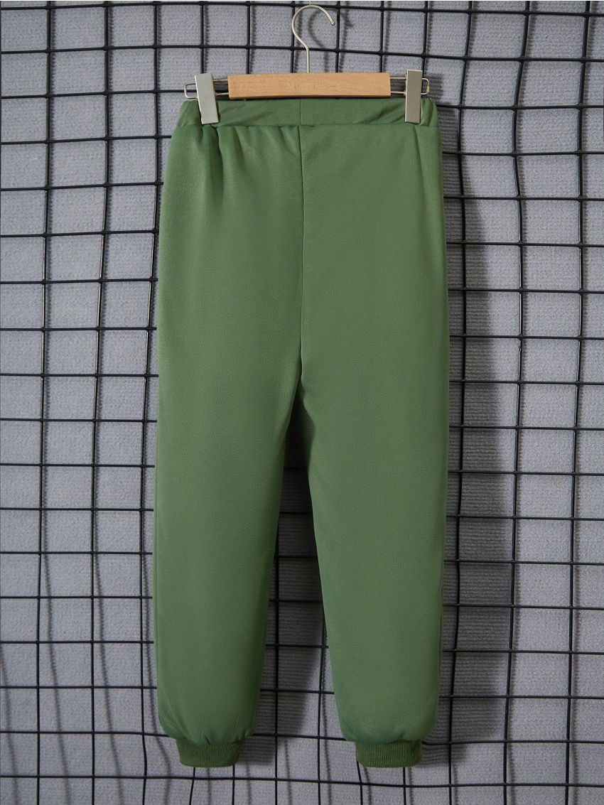 Big Boys' Leisure Simple Style Warm Fleece-Lined Jogger Pants