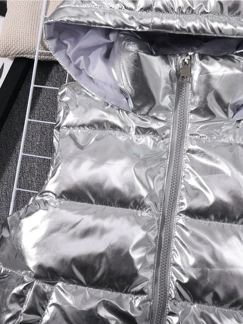 Tween Boy Zip Up Hooded Vest Puffer Coat