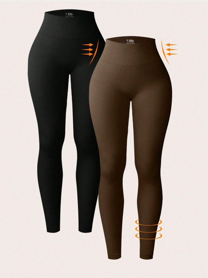 Yoga Basic Plus Size Sport Yoga Pants With High Waist Compression And Butt Lift