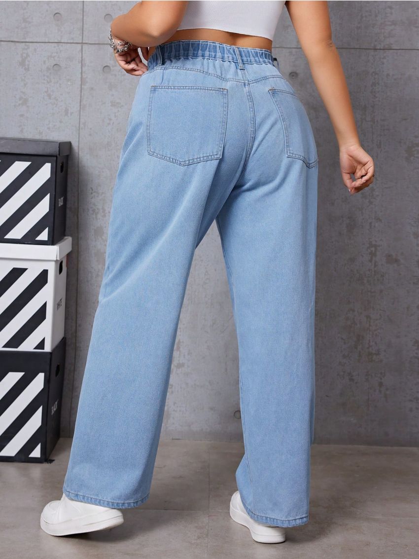 Plus Size Straight Leg Jeans