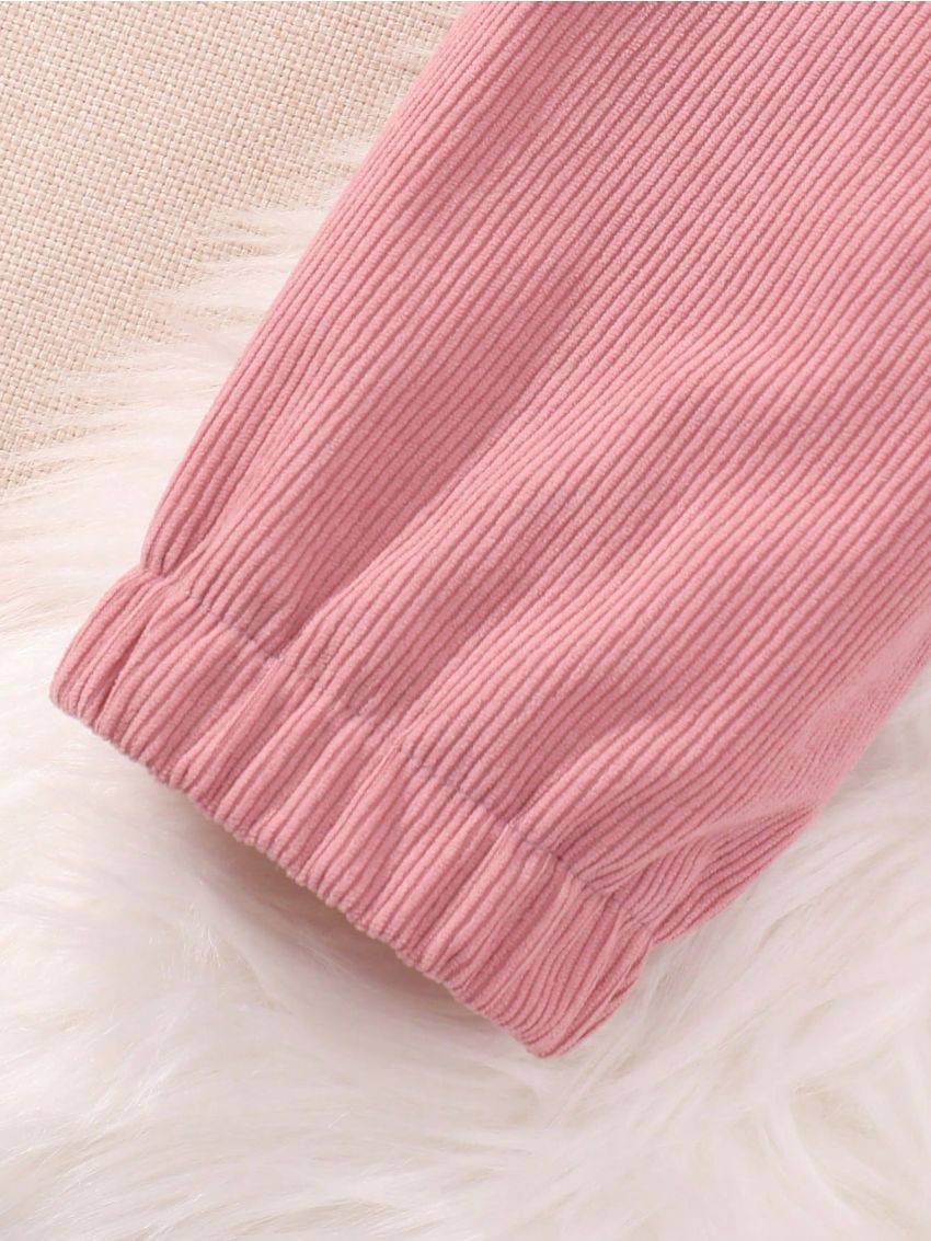 Teen Girls' Solid Color Hooded Casual Jacket With Mock Pockets