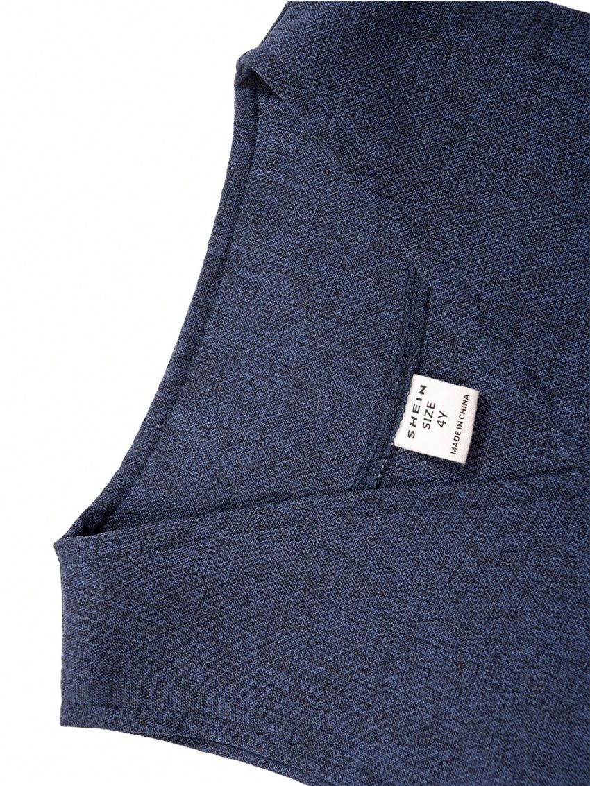 Young Boy's Gentleman Suit 2pcs/Set Including Solid Color Vest, Trousers And Bowtie, Romantic & Fashionable, Suitable For Birthday Parties, Evening Parties, Weddings, Baptisms, Anniversaries