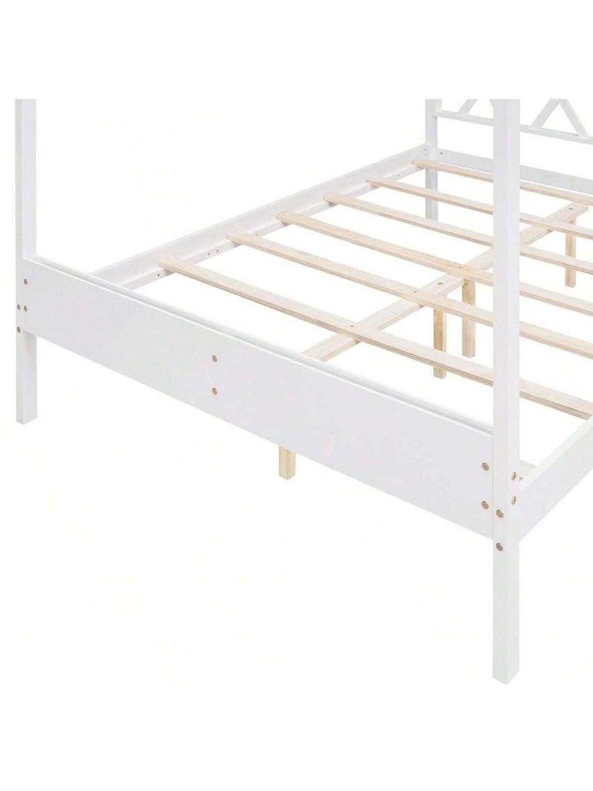 Merax Full Size Wood House Bed with Storage Space