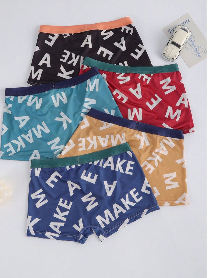 5pcs/Set Tween Boys' Underwear