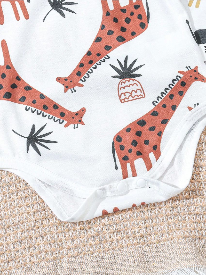 Baby Boy 2pcs Summer Cute Printed Bodysuit