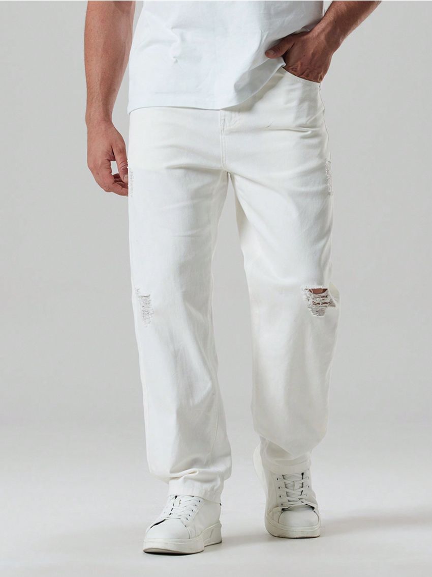 Men's Plus Size Distressed Denim Jeans