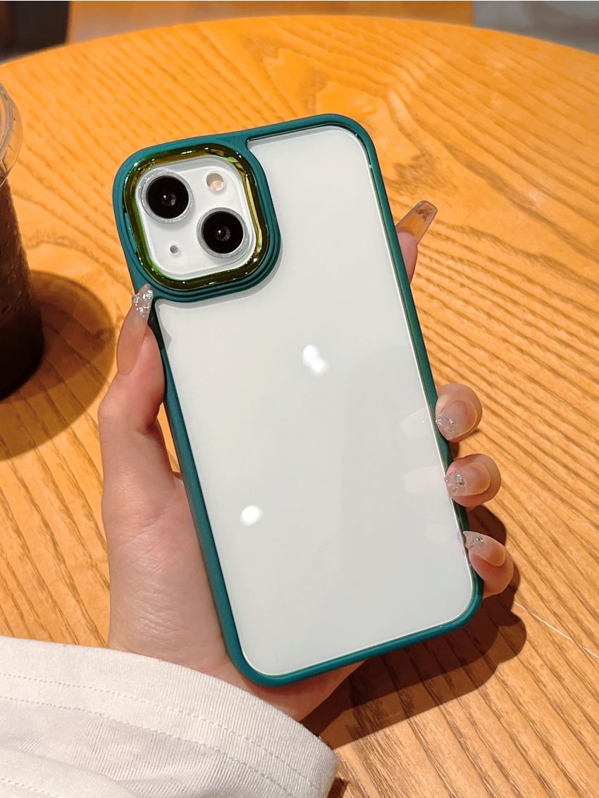 Contrast Frame Clear Phone Case