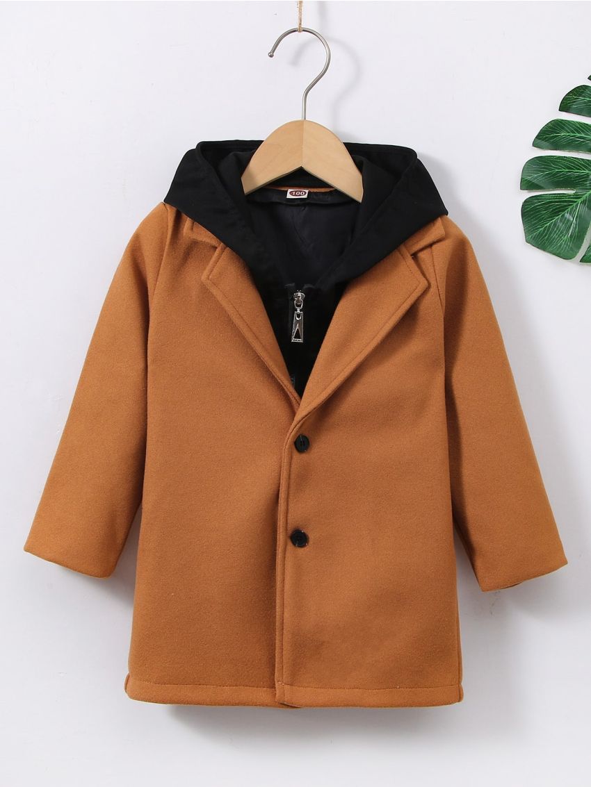 Toddler Boys 2 In 1 Hooded Overcoat