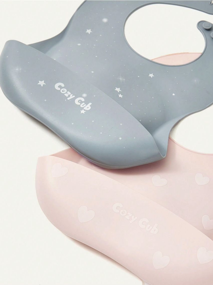 Cozy Cub 2pcs Baby Bib Set, Waterproof And Dirt-proof