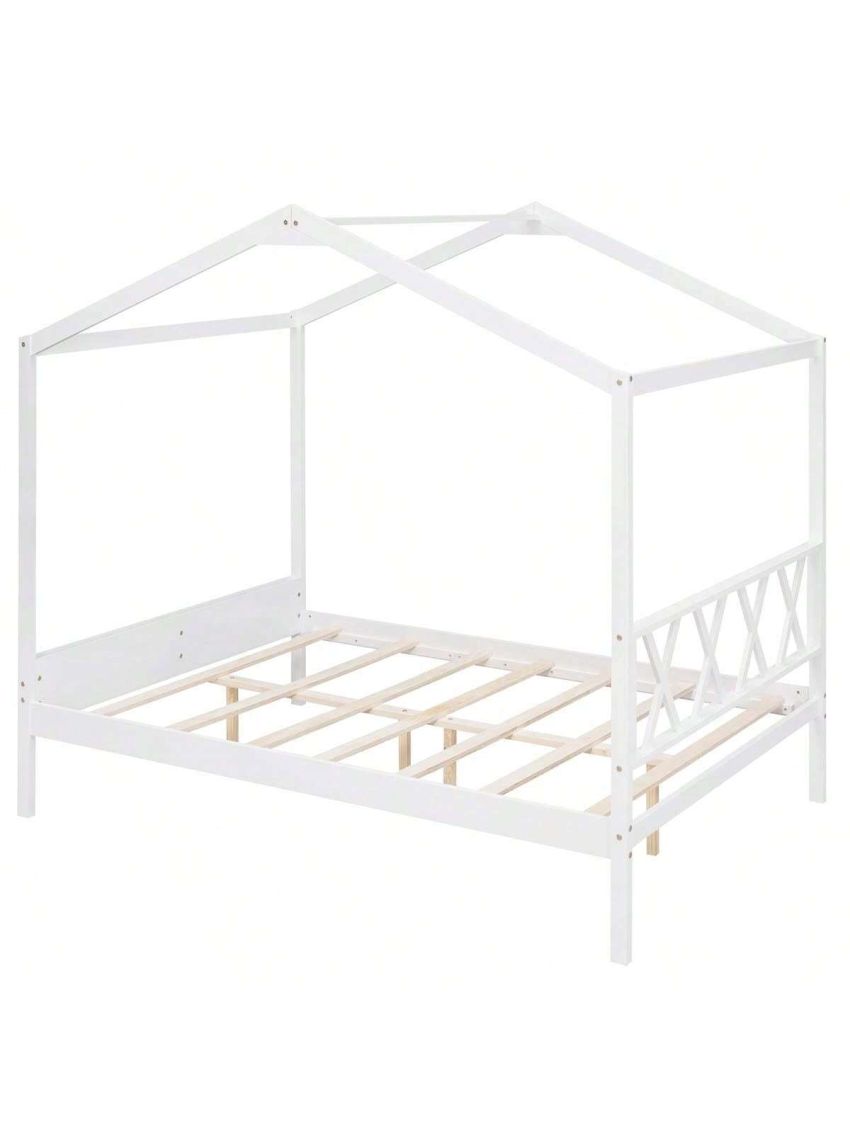 Merax Full Size Wood House Bed with Storage Space