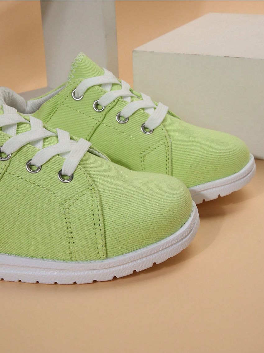 Round Toe Slip-on Flat Women's Shoes, All Seasons Casual Wear In Solid Color Durable Material