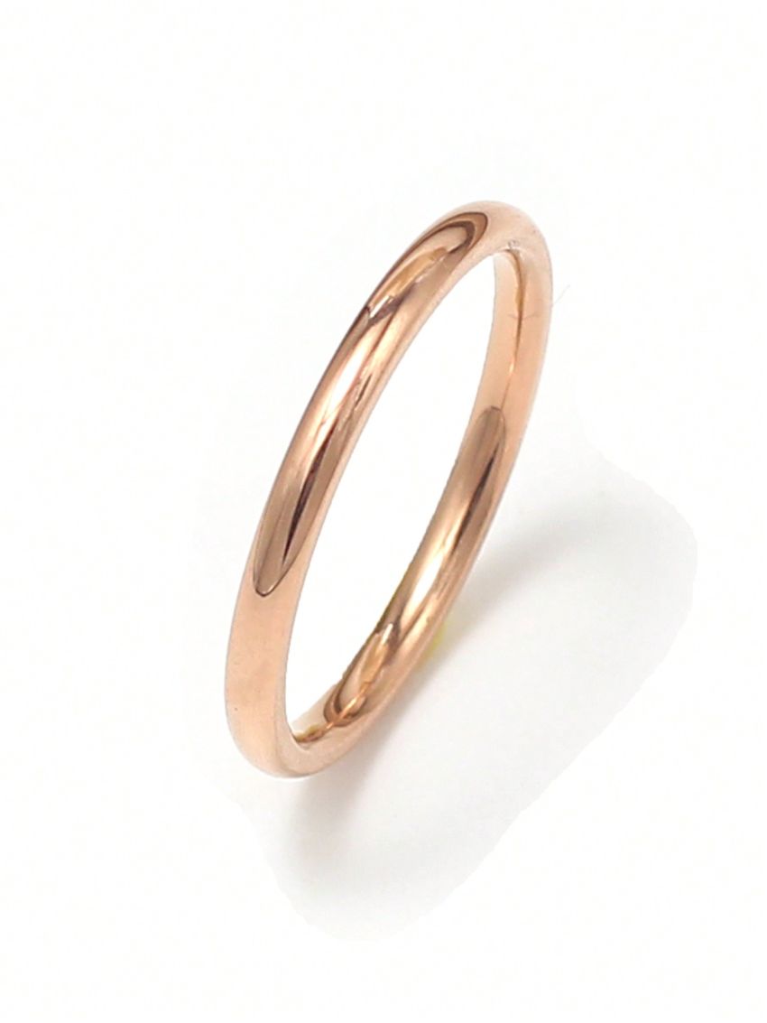 2mm Thin Women's Titanium Steel Ring, Fadeless Steel Jewelry, Elegant & Minimalist Accessory