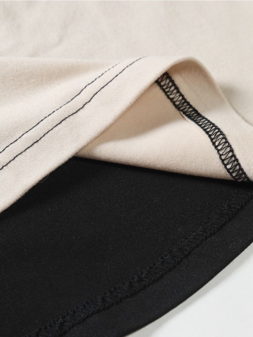 Manfinity Men Plus Letter Graphic Colorblock Tee