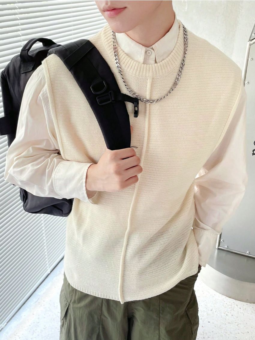 Manfinity Hypemode Men's Round Neck Sweater Vest