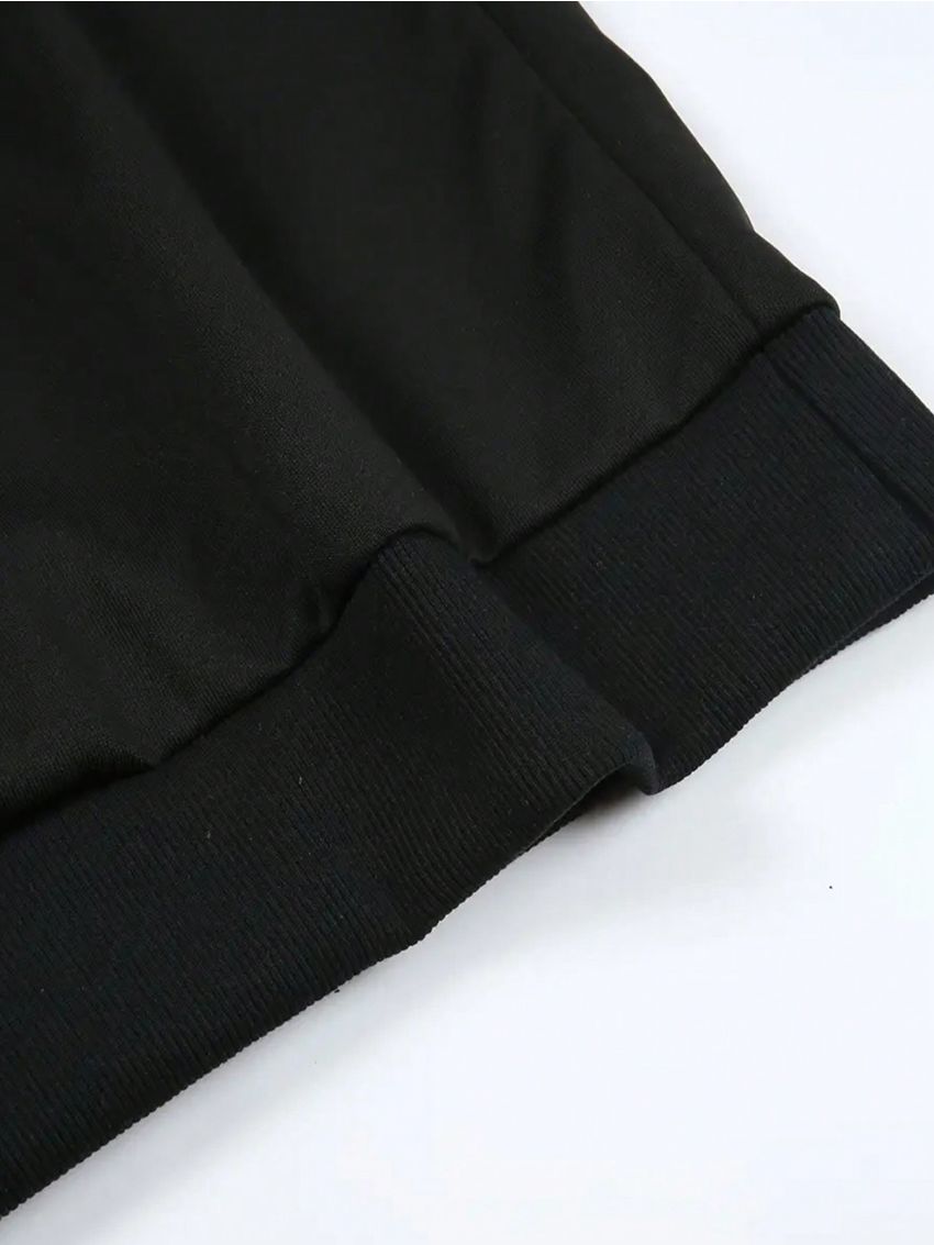 Men's Pigeon & Letter Printed Hoodie With Drawstring And Fleece Lining