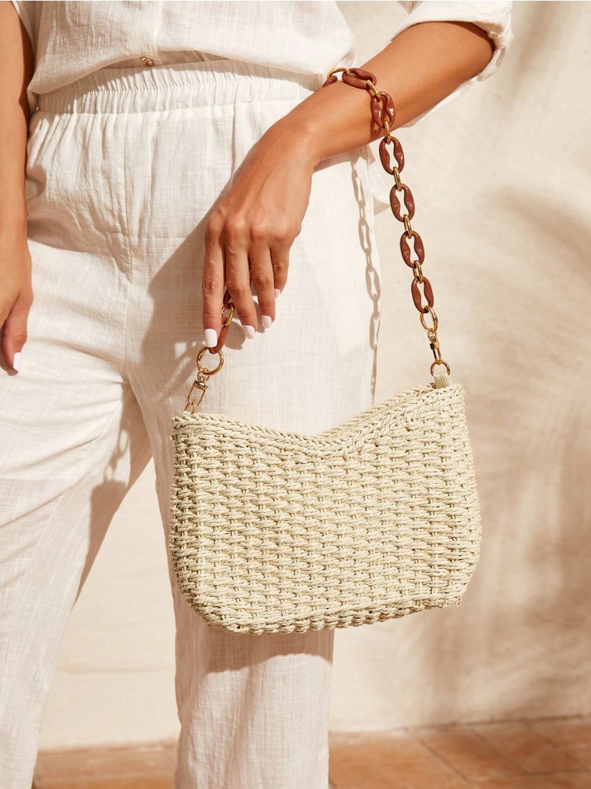 SHEIN VCAY Chain Strap Women's Shoulder Bag